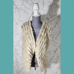 BB Dakota Ivory Faux Fur Keith Vest